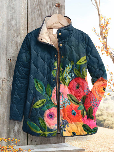 Brooklyn | Women's Vintage Floral Print Quilted Jacket