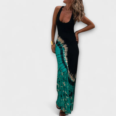 Livia - Maxi Dress with Starry Sky Tie-Dye