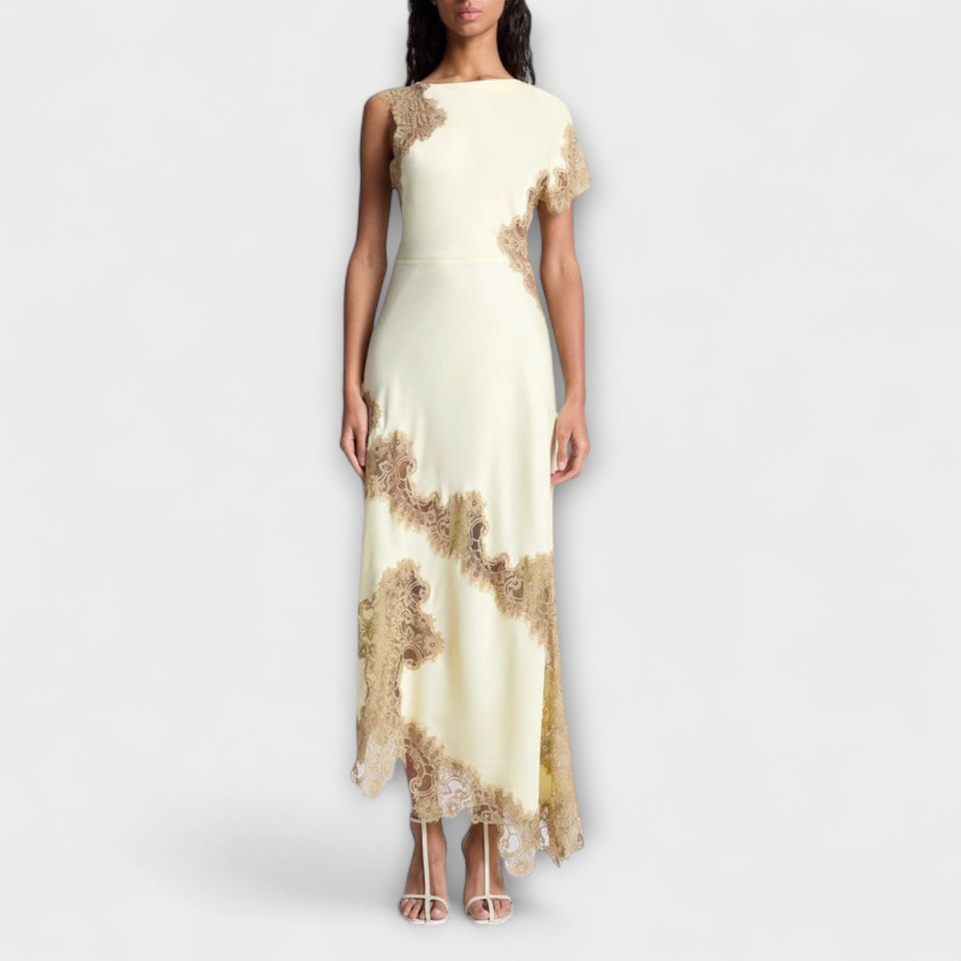 Margaret - Maxi Dress with Satin and Lace Accents