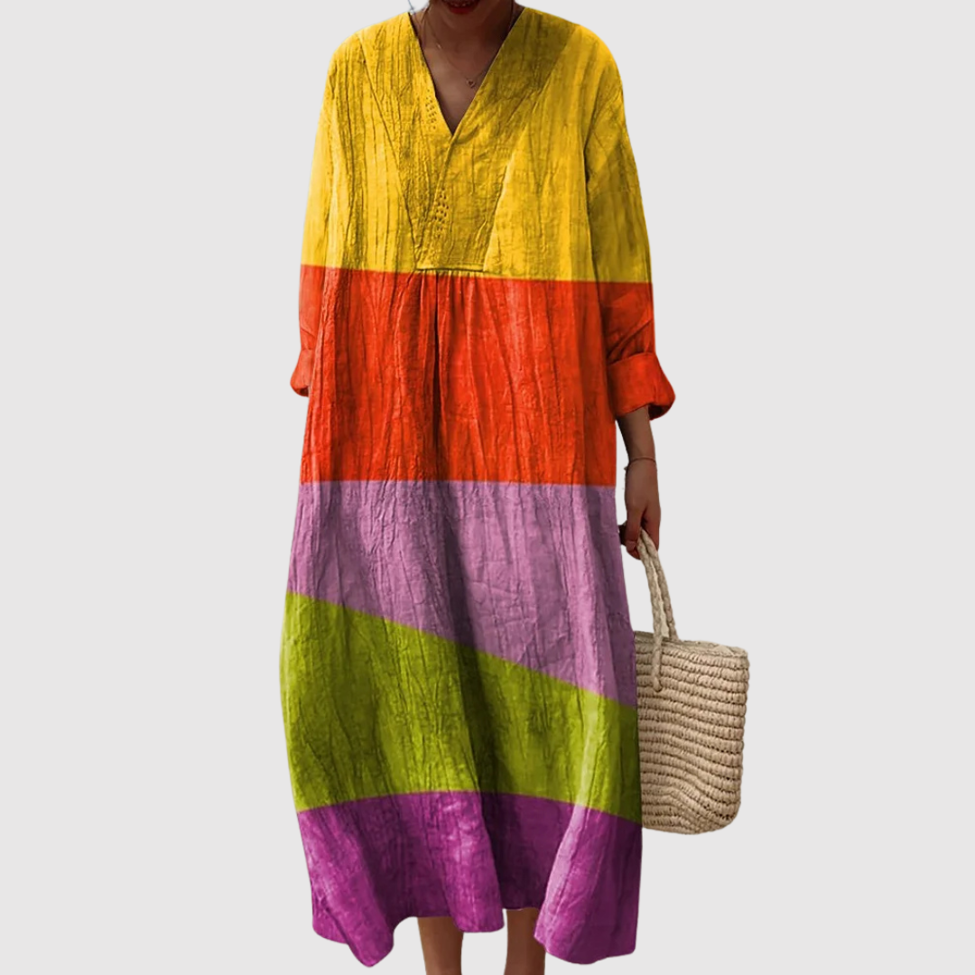 Esme | Sunset Stripe Oversized Maxi Dress