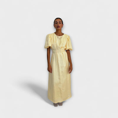 Josephine - Butter Yellow Maxi Dress with Airy Design
