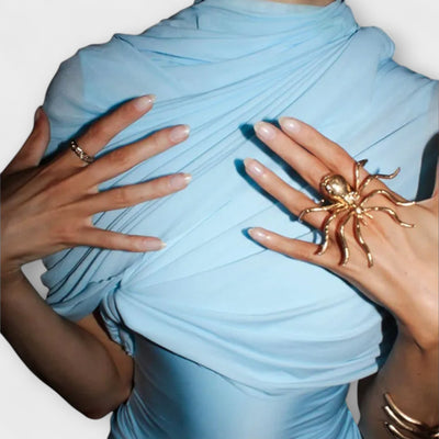 Long Dress with Roll Neck