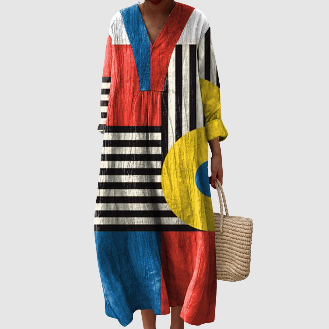 Nova | Retro Pop Art Colorblock Dress